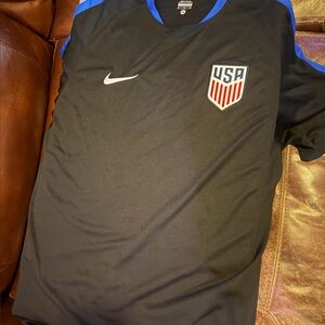 Nike Black and Blue USA Soccer Shirt